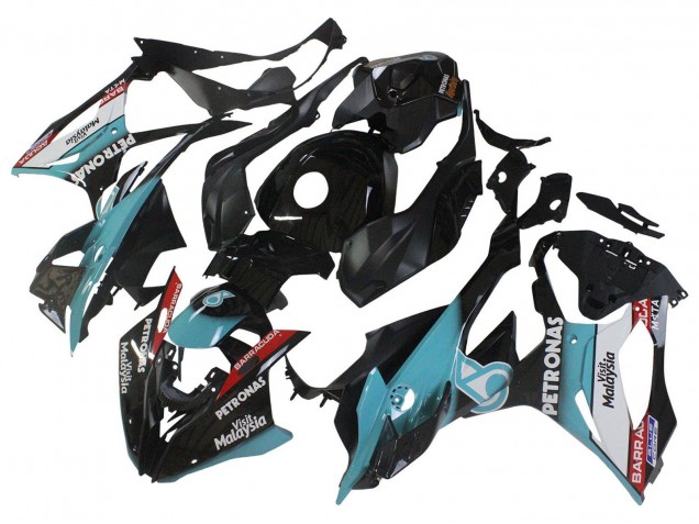 2023-2024 BMW S1000RR Motorcycle Fairings - Light Blue Matte Black Petronas UK
