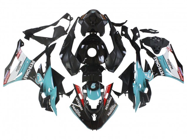 2023-2024 BMW S1000RR Motorcycle Fairings - Light Blue Matte Black Petronas UK