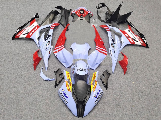 2023-2024 BMW S1000RR Motorcycle Fairings - White Red Black Gold UK