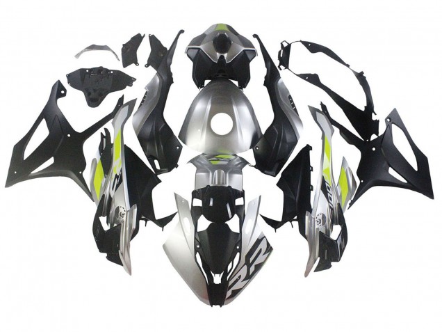 2023-2024 BMW S1000RR Motorcycle Fairings - Silver Matte Black Lime Green UK