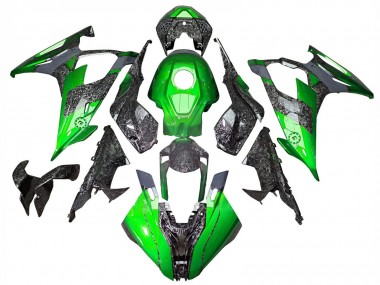 Best 2019-2022 BMW S1000RR Motorcycle Fairings - Green Forged Carbon Fiber UK