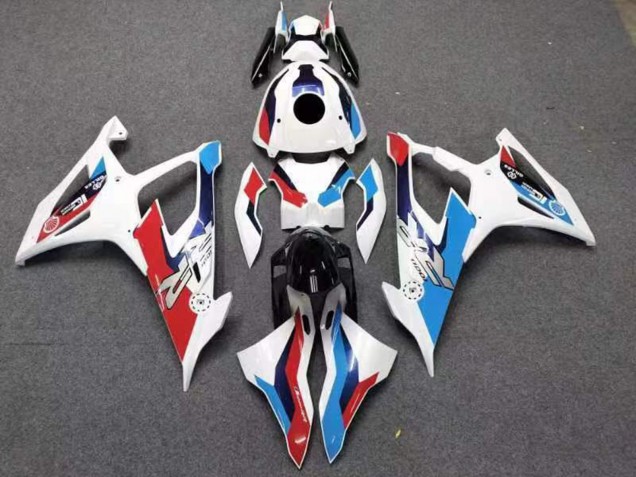 2019-2022 BMW S1000RR Motorcycle Fairings - White Red Blue UK