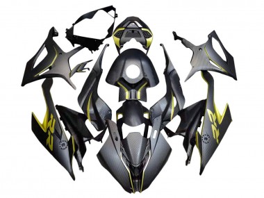Best 2019-2022 BMW S1000RR Motorcycle Fairings - Black Yellow Carbon Fiber UK
