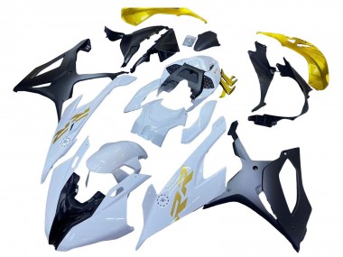 Best 2019-2022 BMW S1000RR Motorcycle Fairings - White Gold UK