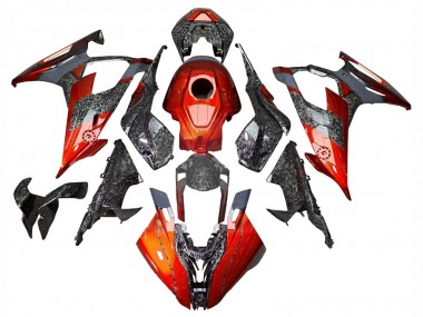 Best 2019-2022 BMW S1000RR Motorcycle Fairings - Dark Orange Forged Carbon Fiber UK