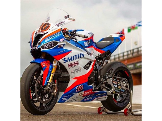 2019-2022 BMW S1000RR Motorcycle Fairings - White Blue Red Smiths UK