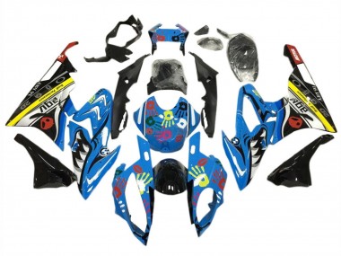 Best 2015-2016 BMW S1000RR Motorcycle Fairing Kits - Yellow Blue Black Shark UK