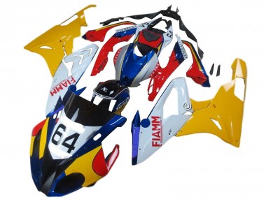 Best 2015-2016 BMW S1000RR Motorcycle Fairings - Yellow White Blue Fiamm 64 UK