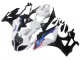 2009-2014 BMW S1000RR Motorcycle Fairings - White Red Blue Glossy Black HP Becker Carbon UK