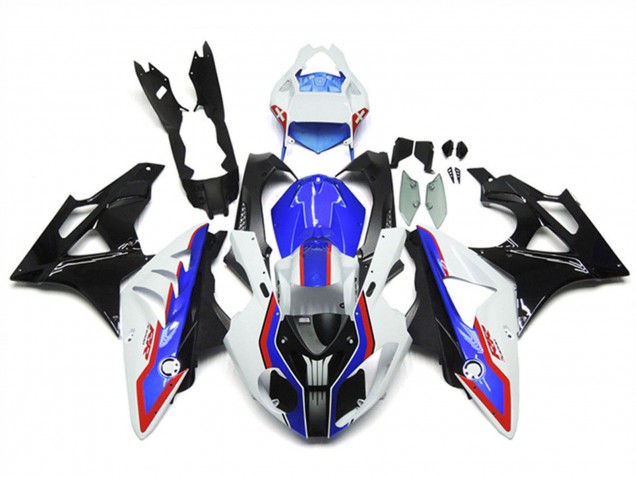 2009-2014 BMW S1000RR Motorcycle Fairings - White Red Blue Glossy Black Carbon Fiber RR UK