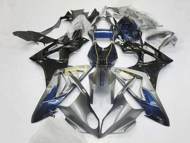 Best 2009-2014 BMW S1000RR Motorcycle Fairings - Silver Blue Glossy Black UK