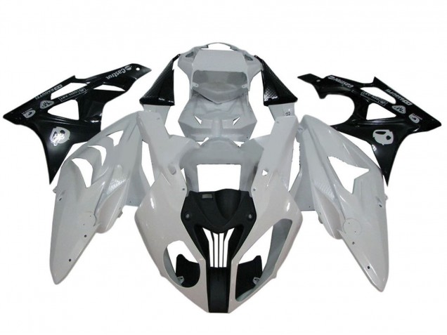 2009-2014 BMW S1000RR Motorcycle Fairings - White Glossy Black UK