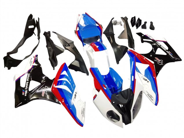 2009-2014 BMW S1000RR Full Motorcycle Fairings - White Red Blue Glossy Black UK