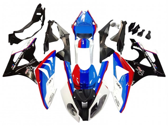 2009-2014 BMW S1000RR Full Motorcycle Fairings - White Red Blue Glossy Black UK