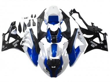 Best 2009-2014 BMW S1000RR Motorcycle Fairings - White Blue Glossy Black Castrol UK