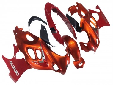 Best 2004-2006 Suzuki GSX600F/GSX750F Motorcycle Fairings - Burnt Orange White Logo UK