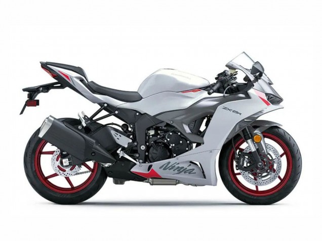 2023-2025 Kawasaki ZX6R Motorcycle Fairings - Pearl White Black Red UK