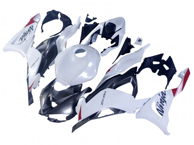 2023-2025 Kawasaki ZX6R Motorcycle Fairings - Pearl White Black Red UK