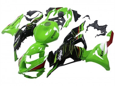 Best 2023-2025 Kawasaki ZX6R Motorcycle Fairings - Green Black UK