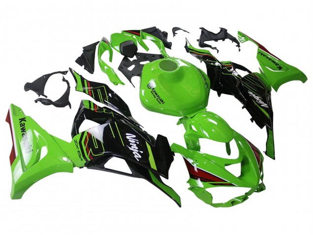 2023-2025 Kawasaki ZX6R Motorcycle Fairings - Green Black UK