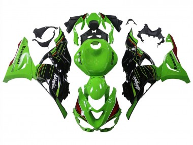 Best 2023-2025 Kawasaki ZX6R Motorcycle Fairings - Green Black UK