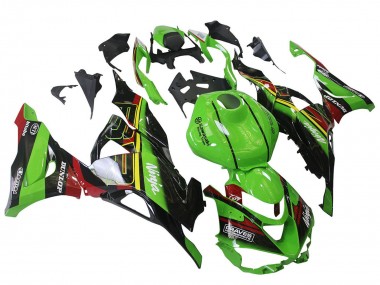 Best 2023-2025 Kawasaki ZX6R Motorcycle Fairings - Green Black Red Yellow Dunlop UK