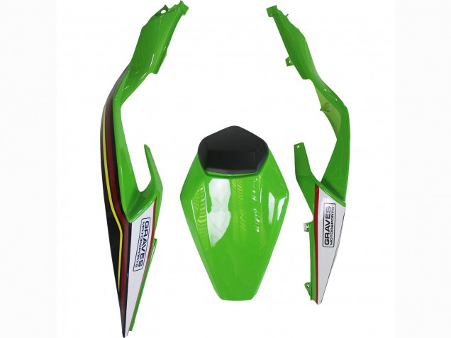 2023-2025 Kawasaki ZX6R Motorcycle Fairings - Green Black Red Yellow Dunlop UK