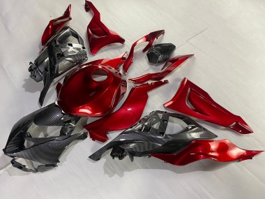 Best 2023-2025 Kawasaki ZX6R Motorcycle Fairings - Red Carbon Fiber UK