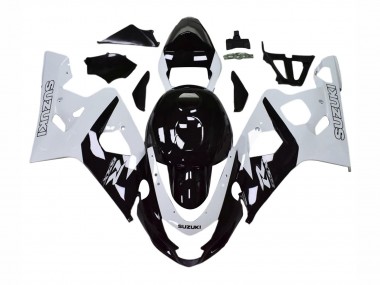 Best 2004-2005 Suzuki GSXR 600 / GSXR 750 Motorcycle Fairings - White Black UK