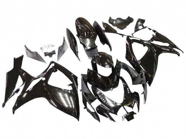 2006-2007 Suzuki GSXR 600 / GSXR 750 Motorcycle Fairings - Glossy Black UK