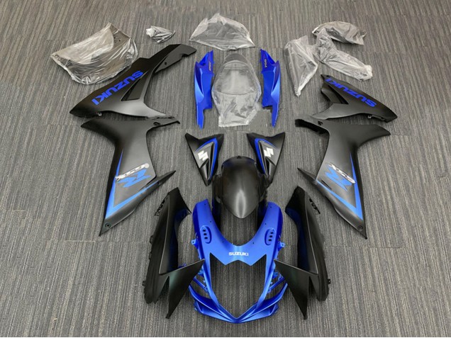 2011-2024 Suzuki GSXR 600 / GSXR 750 Motorcycle Fairing Kits - Blue Matte Black UK
