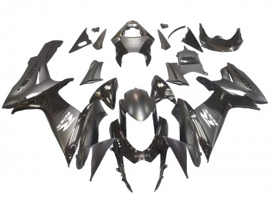 Best 2011-2024 Suzuki GSXR 600 / GSXR 750 Motorcycle Fairings - Matte Black Glossy Black White Decal UK