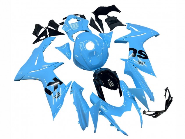 2011-2024 Suzuki GSXR 600 / GSXR 750 Motorcycle Fairings - Light Blue Black UK