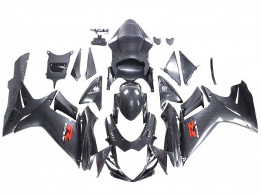 Best 2011-2024 Suzuki GSXR 600 / GSXR 750 Motorcycle Fairings - Black Carbon Fiber Red UK