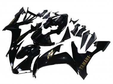 Best 2004-2006 Yamaha YZF 1000 R1 Motorcycle Fairings - Glossy Black Gold Decals UK