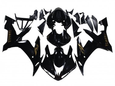 Best 2004-2006 Yamaha YZF 1000 R1 Motorcycle Fairings - Glossy Black Gold Decals UK