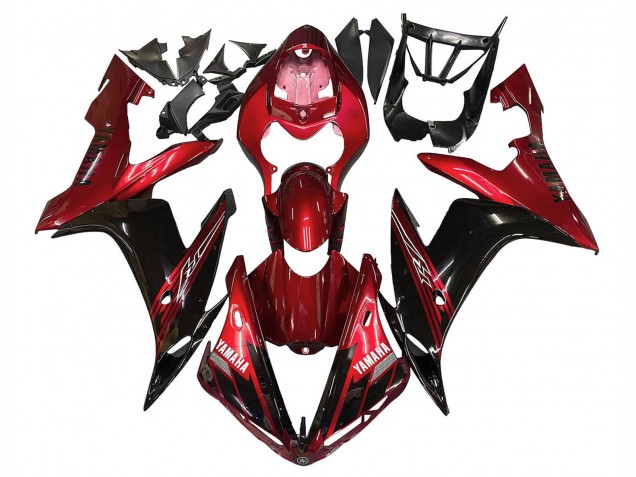 2004-2006 Yamaha YZF 1000 R1 Motorcycle Fairings - Red Glossy Black UK
