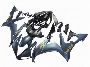 Best 2004-2006 Yamaha YZF 1000 R1 Motorcycle Fairings - Dark Blue Gold Decals UK