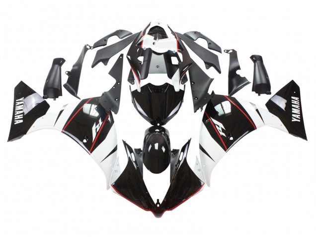 2012-2014 Yamaha YZF 1000 R1 Motorcycle Fairing - White Red Glossy Black UK