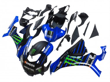 Best 2015-2019 Yamaha YZF 1000 R1 Motorcycle Fairings - Blue Matte Black Green Monster ENEOS UK