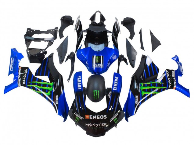 2015-2019 Yamaha YZF 1000 R1 Motorcycle Fairings - Blue Matte Black Green Monster ENEOS UK