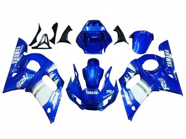 Best 1998-2002 Yamaha YZF 600 R6 Motorcycle Fairings - Blue White UK