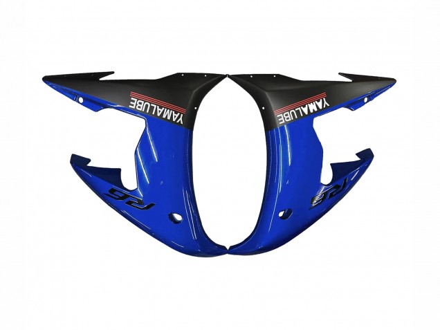 2006-2009 Yamaha YZF R6S Motorcycle Fairings - Blue White Glossy Black Yamalube UK