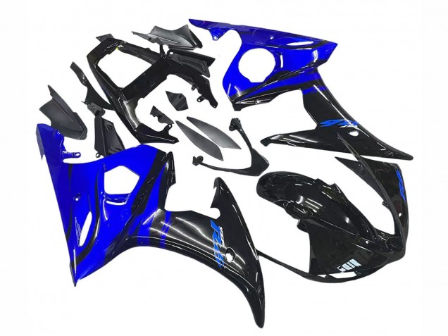 2006-2009 Yamaha YZF R6S Motorcycle Fairings - Blue Glossy Black UK