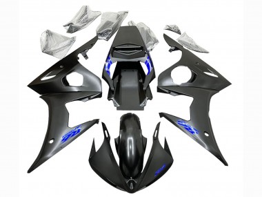 Best 2006-2009 Yamaha YZF R6S Motorcycle Fairings - Matte Black Blue UK