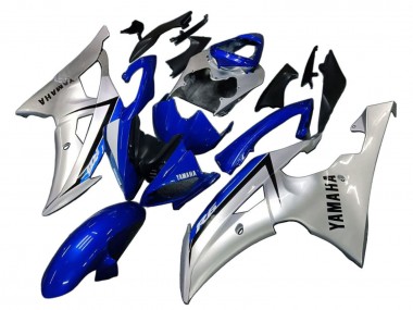 Best 2008-2016 Yamaha YZF 600 R6 Motorcycle Fairings - Silver Blue UK