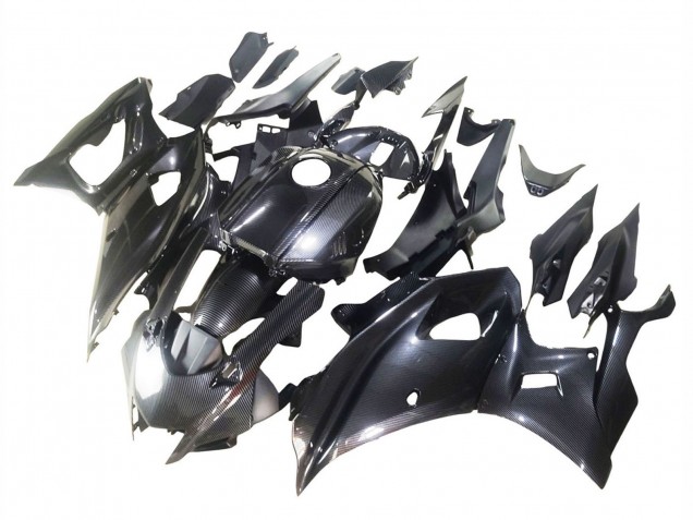 2021-2024 Yamaha YZF R7 Motorcycle Fairings - Black Carbon Fiber Carbon Fiber UK