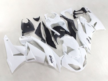 Best 2009-2012 Kawasaki ZX6R Motorcycle Fairings - White Black Ninja UK