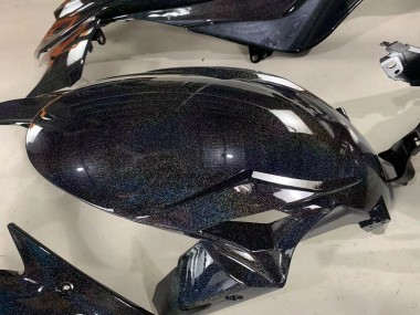 Best 2019-2022 Kawasaki ZX6R Motorcycle Fairings - Black Rainbow UK