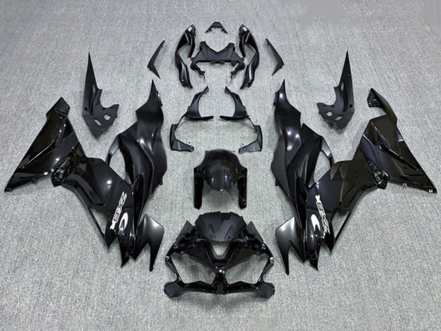 2019-2022 Kawasaki ZX6R Motorcycle Fairing - Glossy Black UK